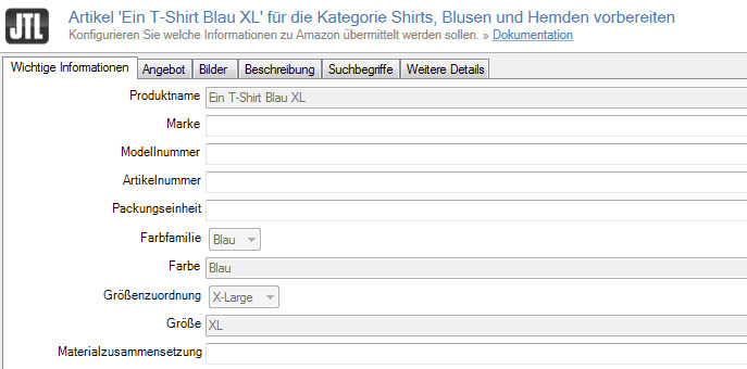 Jtl Amazon Lister Daten Eines Erzeugten Kindes