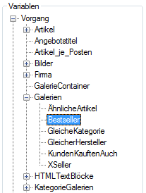 Variablen Kategoriebaum