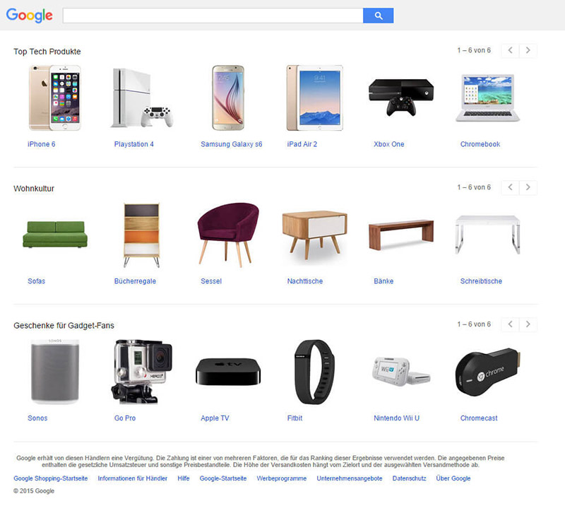 Google Shopping Startseite Blog