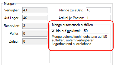 Max Menge EBay Einzelangebot Blog