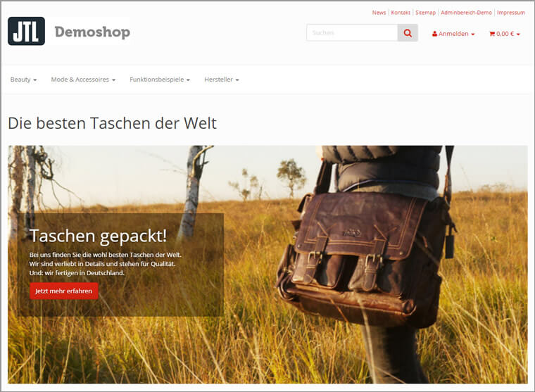 Dropper2 Landingpage Grundaufbau Shop Blog
