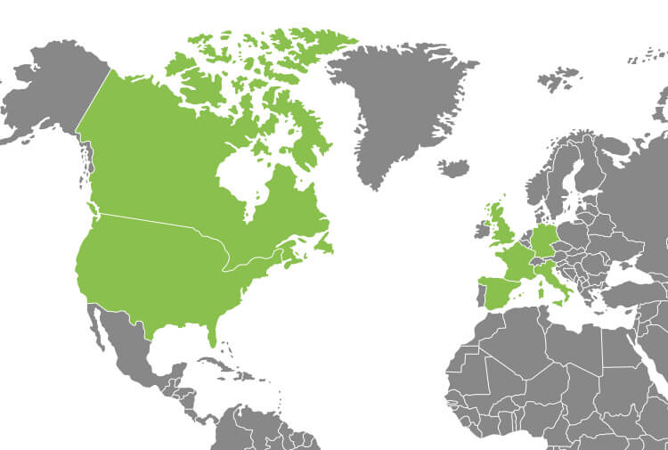Standorte von Amazon weltweit