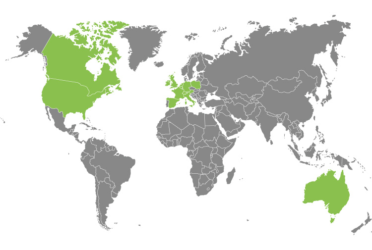 Standorte von eBay weltweit