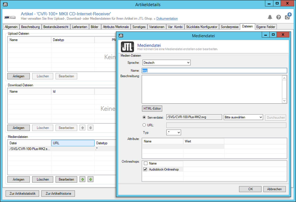 Einfache Einbindung der SVG in die Warenwirtschaft