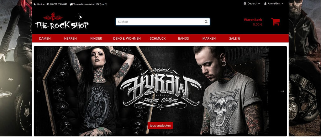 JTL-Shop Startseite The Rock Shop