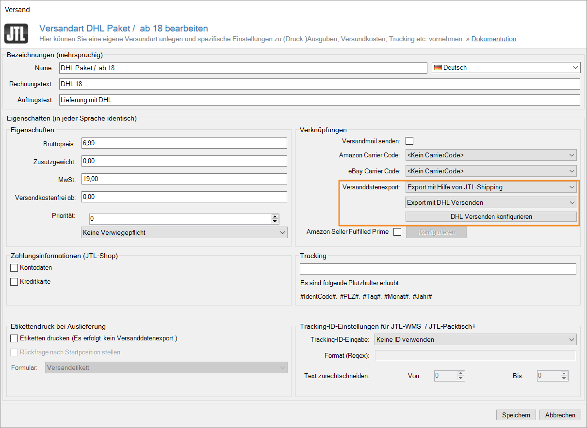 JTL Technologiepartner DHL Paket Anbinden versenden