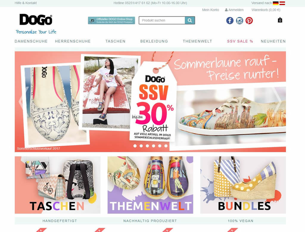 JTL-Shop Startseite DoGo-Shoes