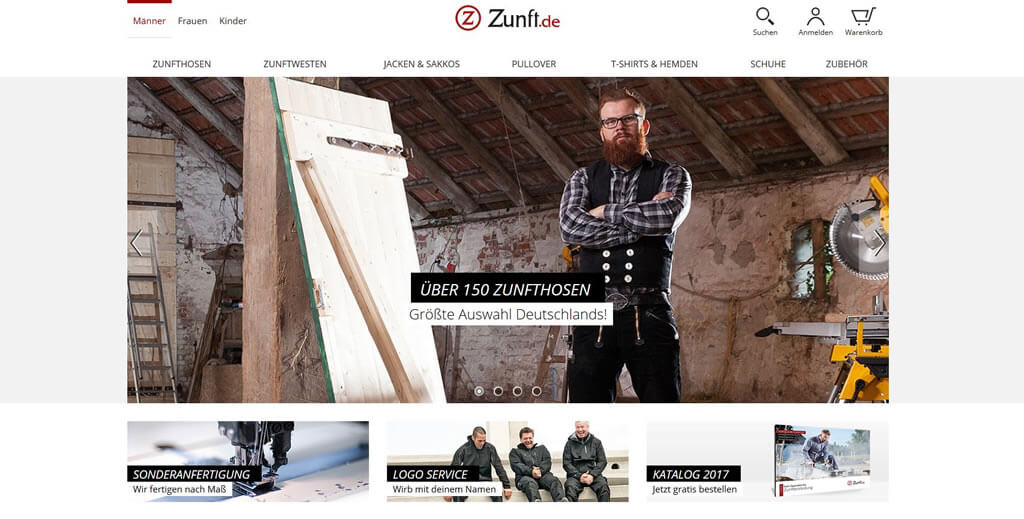 JTL-Shop Startseite - Zunft.de