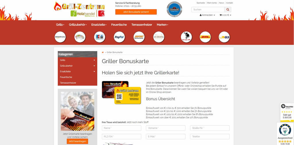 Bonus-Aktionen im Grill-Stefan-Shop