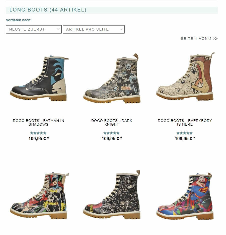 DoGo-Shoes Kategorie