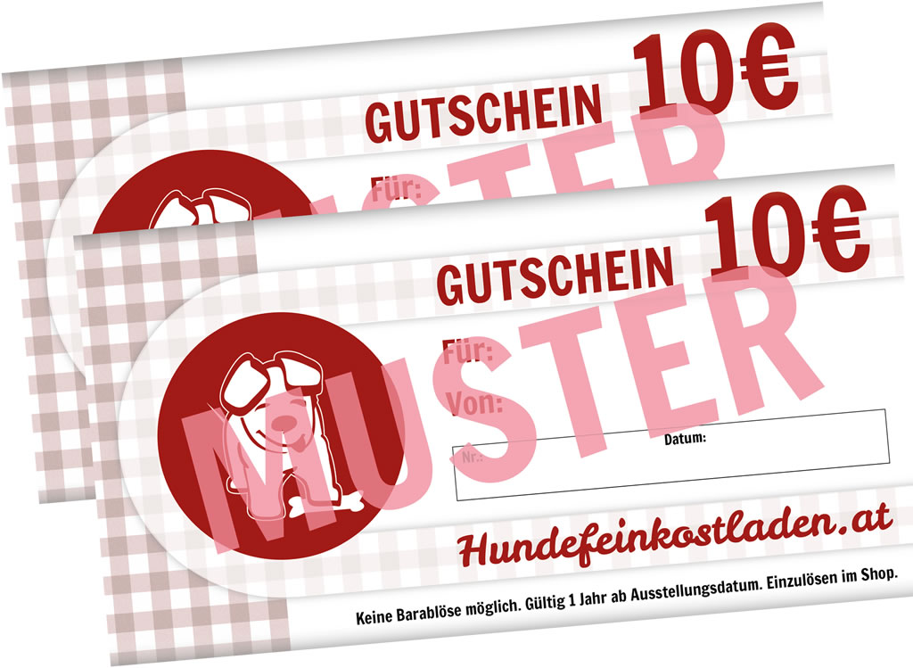 Shop-Gutscheine für den Hundefeinkostladen