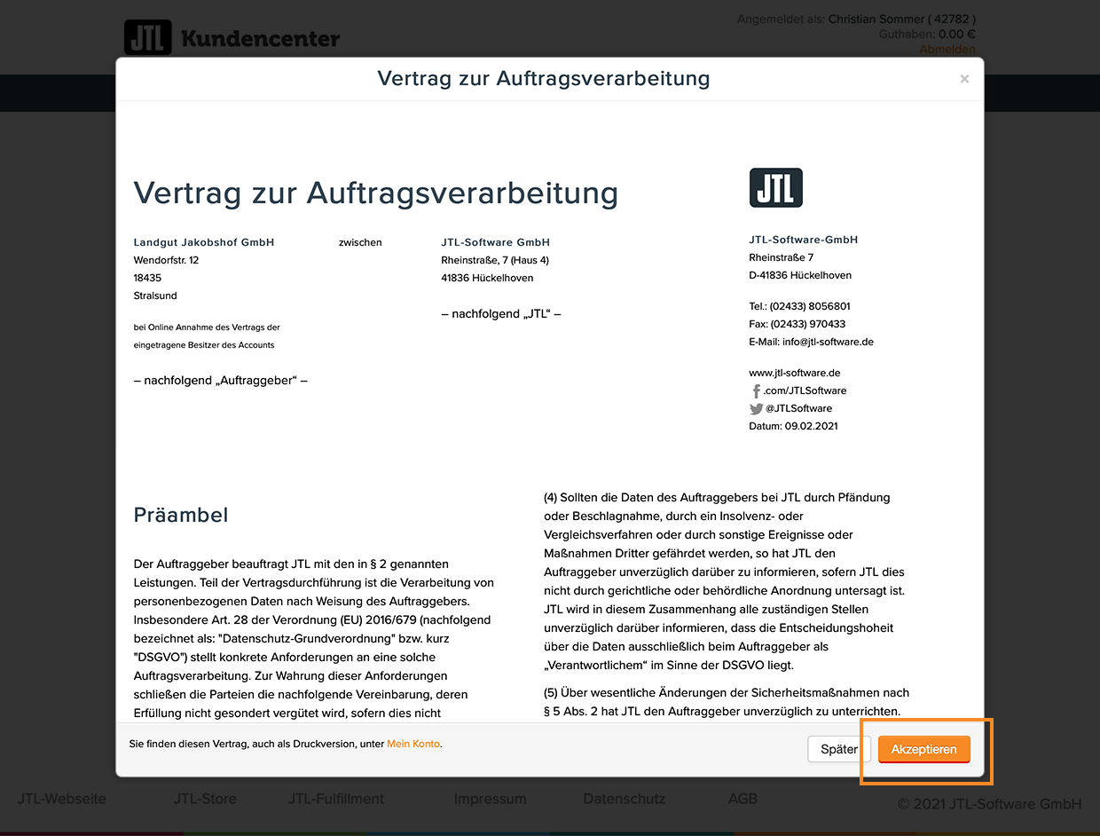 DSGVO bei JTL