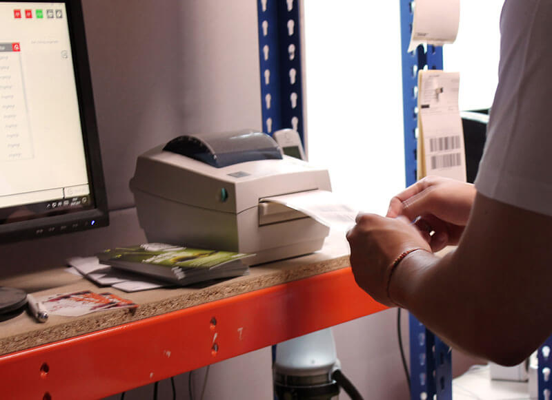Barcodes für den Versand an FBA-Lager werden gedruckt