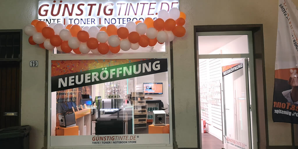 Eröffnung stationärer Store bei Guenstigtinte