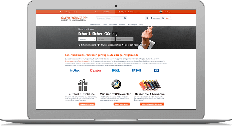 Guenstigtinte.de: Referenz bei JTL
