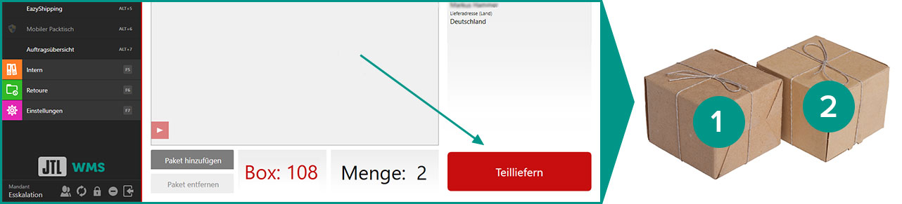 Wms Teillieferung