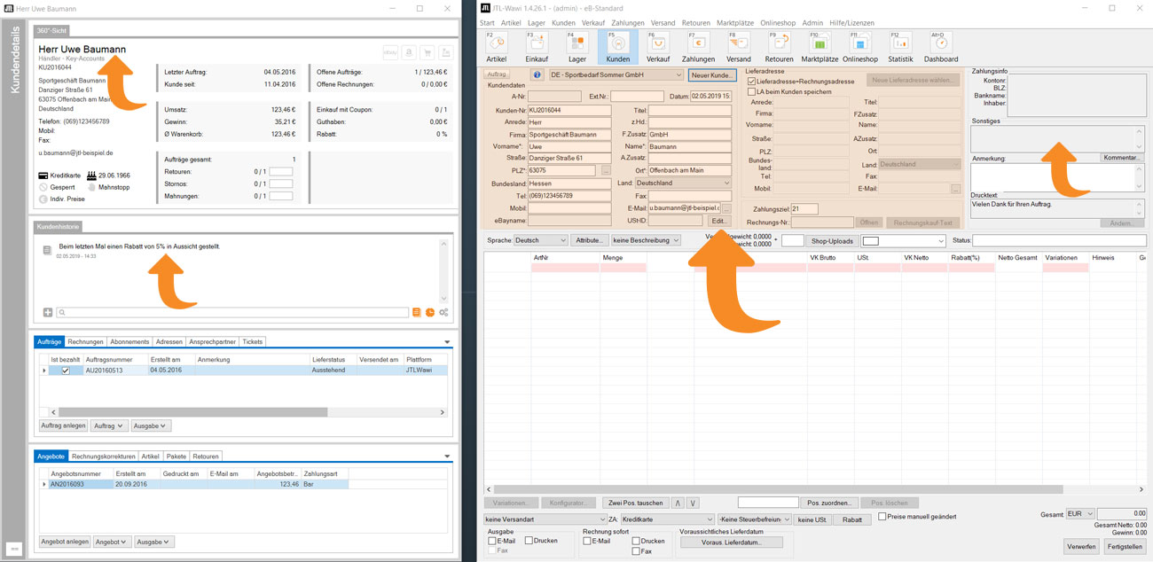 Widget und Auftrag parallel bearbeiten
