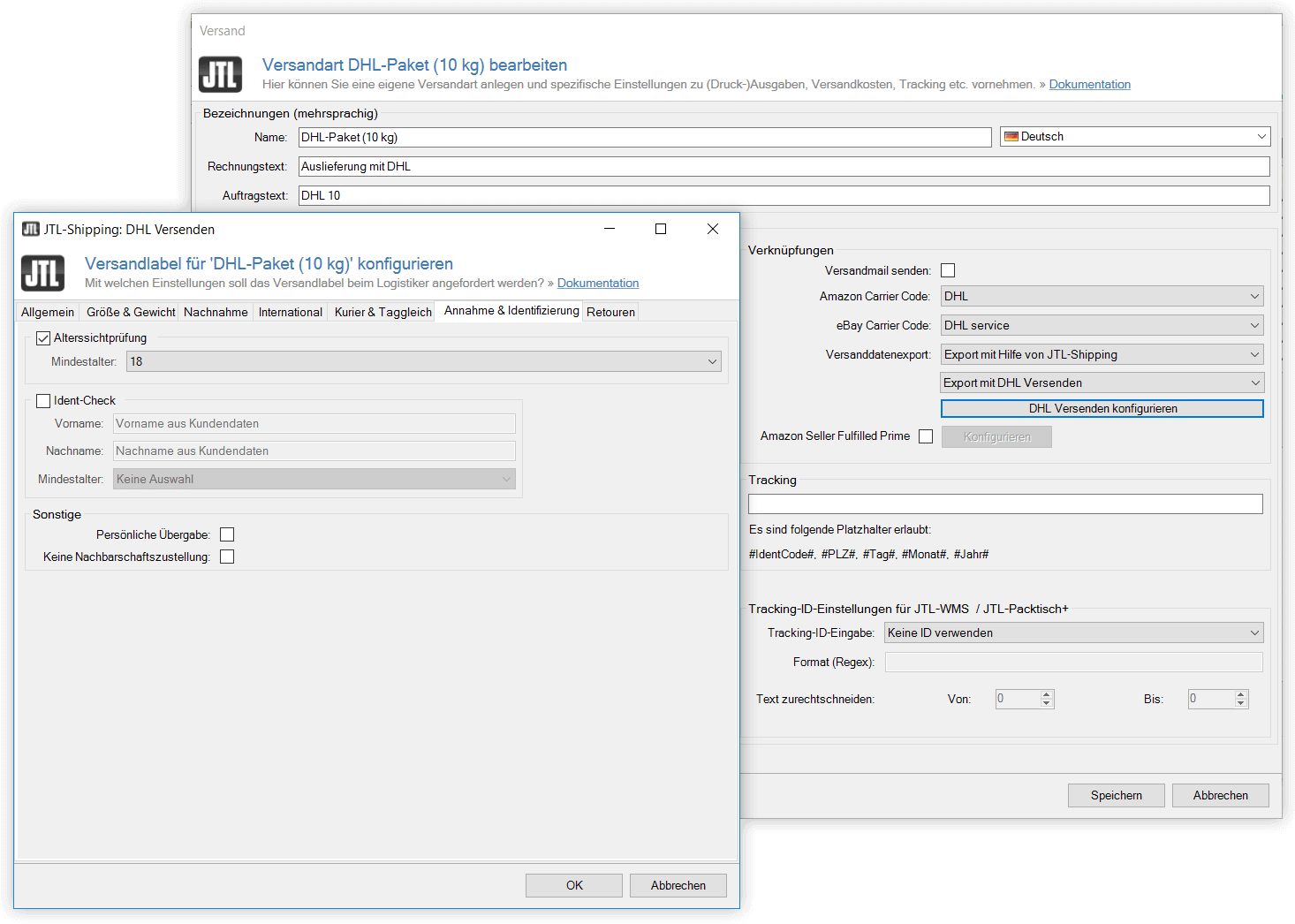 JTL-Shipping mit DHL