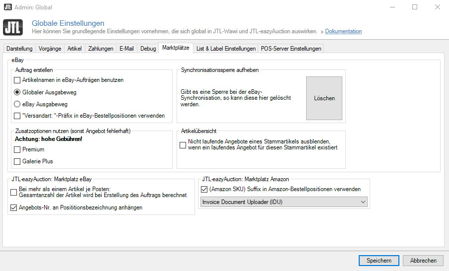 Amazon Idu einbindung in JTL-Wawi