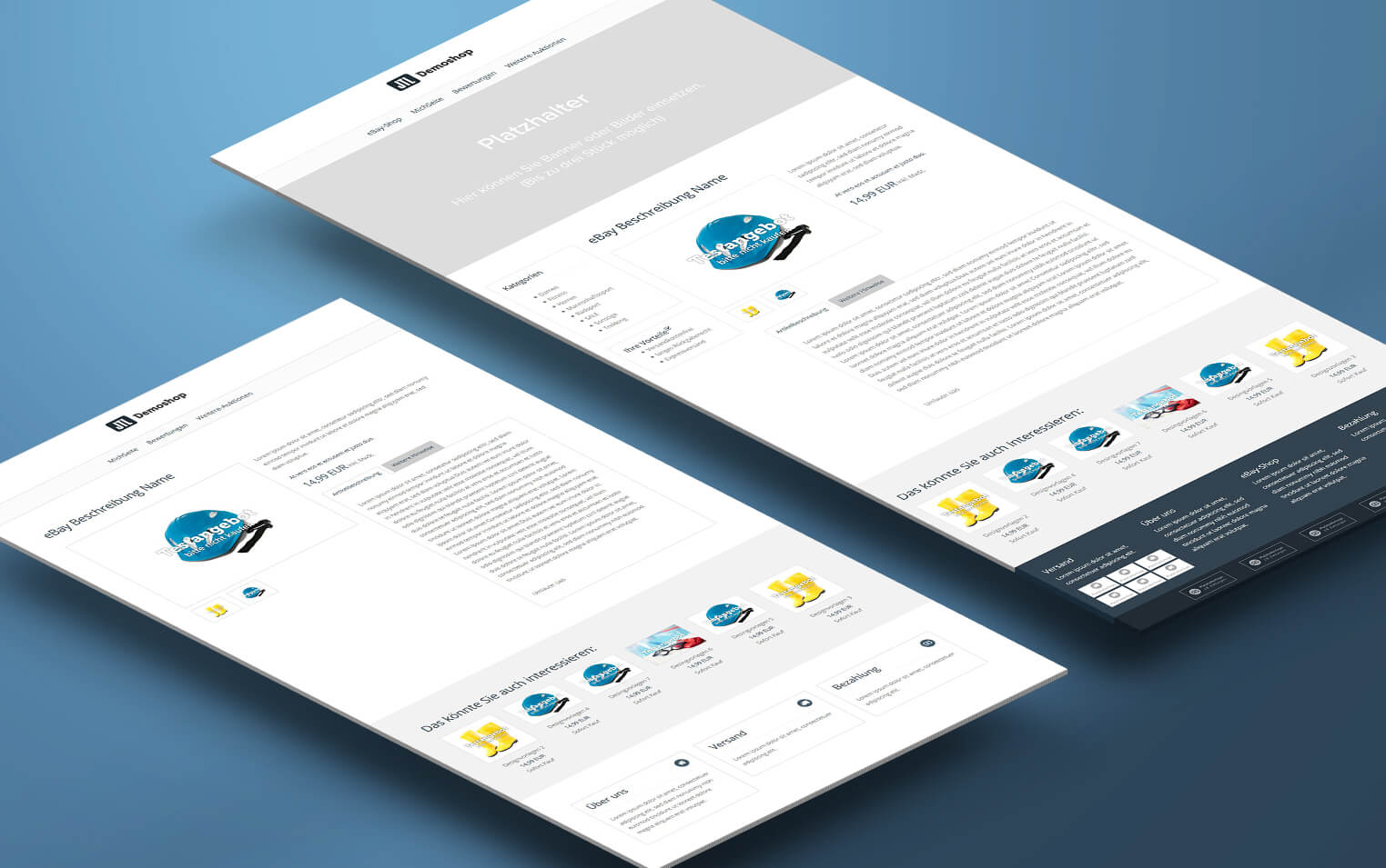 eBay-Designvorlagen Adept und Tyro