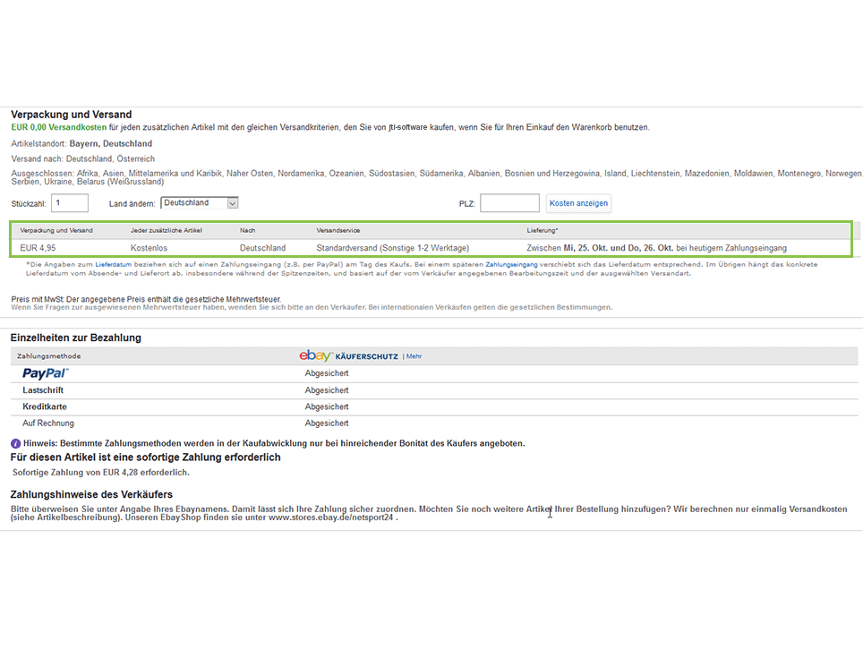 Sport Freizeit Marktplaetze Versandkonditionen