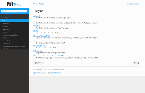Jtl Shop Plugins Documentation Preview