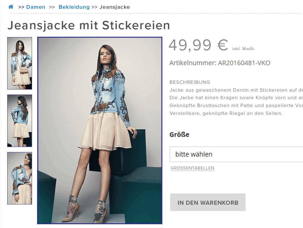 Mode Accessoires JTL-Shop Mehrere Bilder