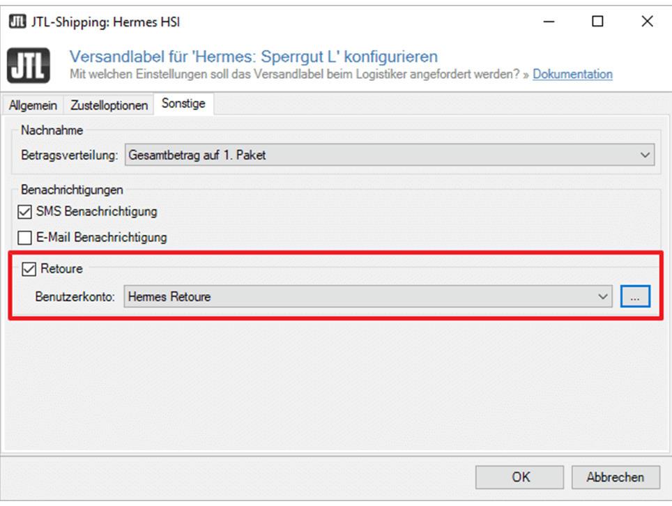 Mode Accessoires JTL-Wawi Retourenartikel