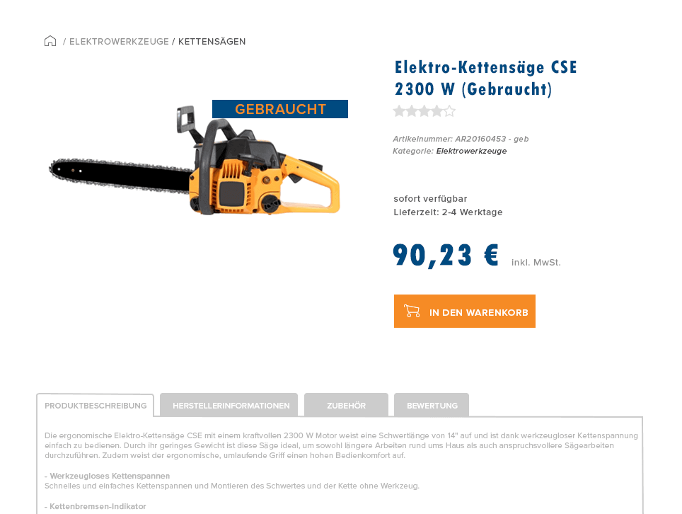 Werkzeug Maschinen JTL-Wawi Gebraucht Neuware