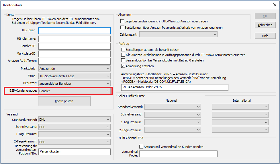 JTL Blog Amazon Business Kontoeinstellung