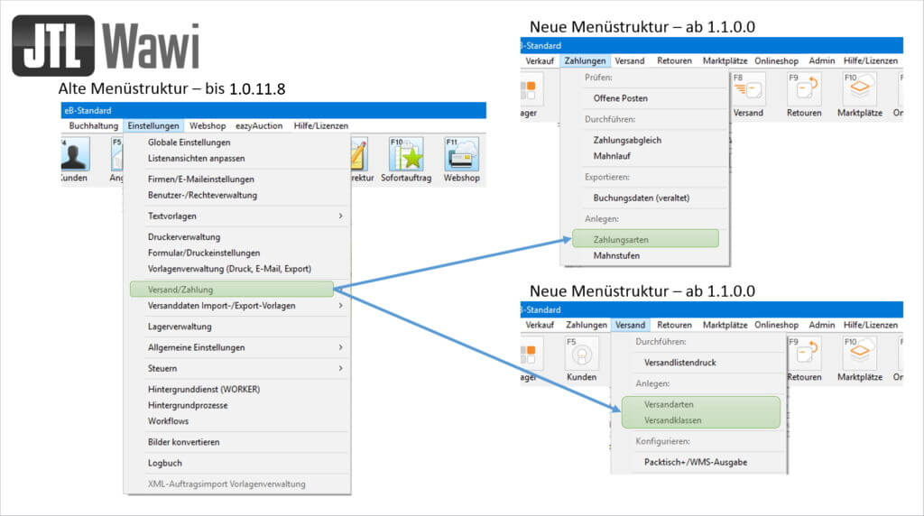 Jtl Release Wawi 1.1 Neues Menü Blog