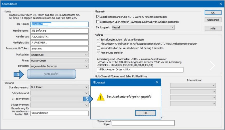 Amazon Marketplace Webservice Benutzerkonto Erfolgsmeldung Blog
