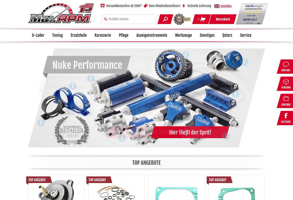 JTL-Shop Startseite MaxRPM