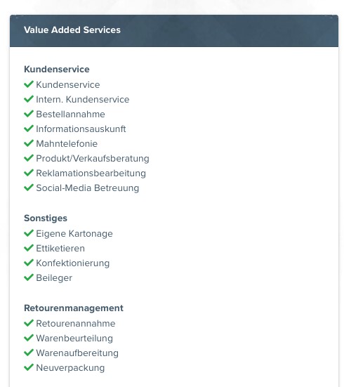 Zusätzliche Dienstleistungen eines Fulfillers im JTL-Fulfillment Network