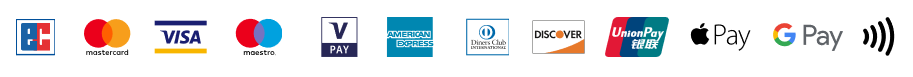 Logos kooperierender Zahlungsanbieter von SumUp – Visa, Mastercard, Apple Pay, Google Pay etc.