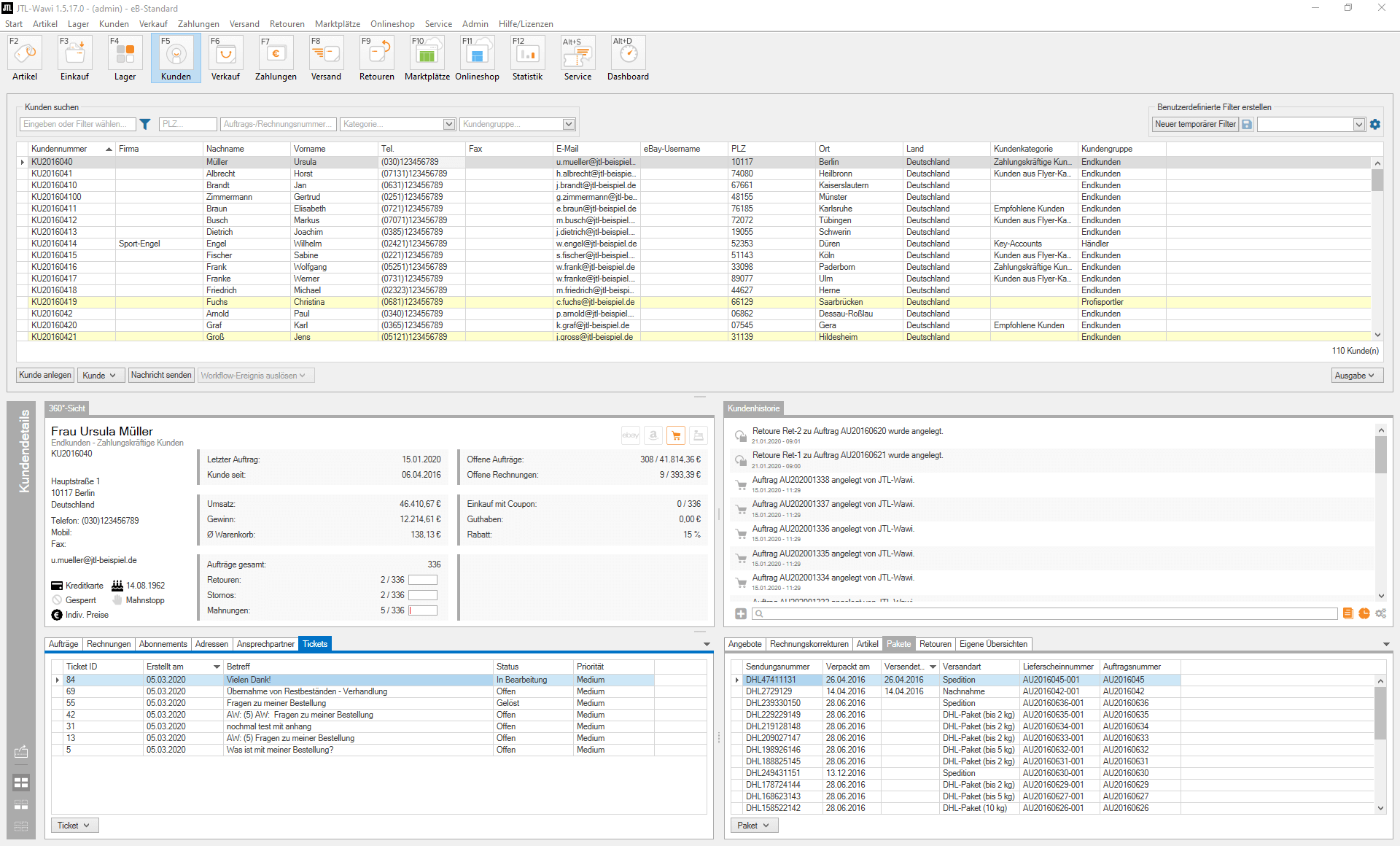 Kundenwidget JTL-Wawi