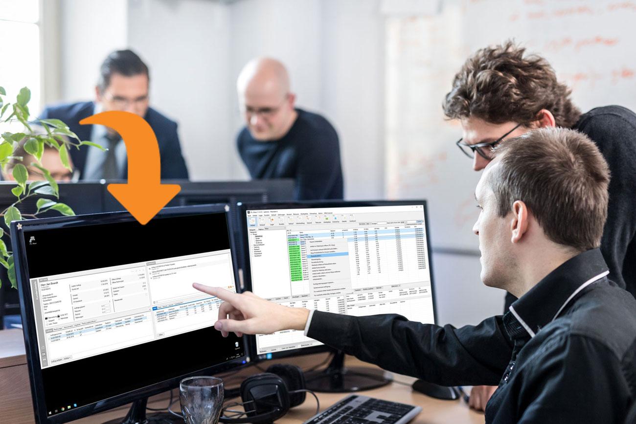 Kundenberater bei der Arbeit