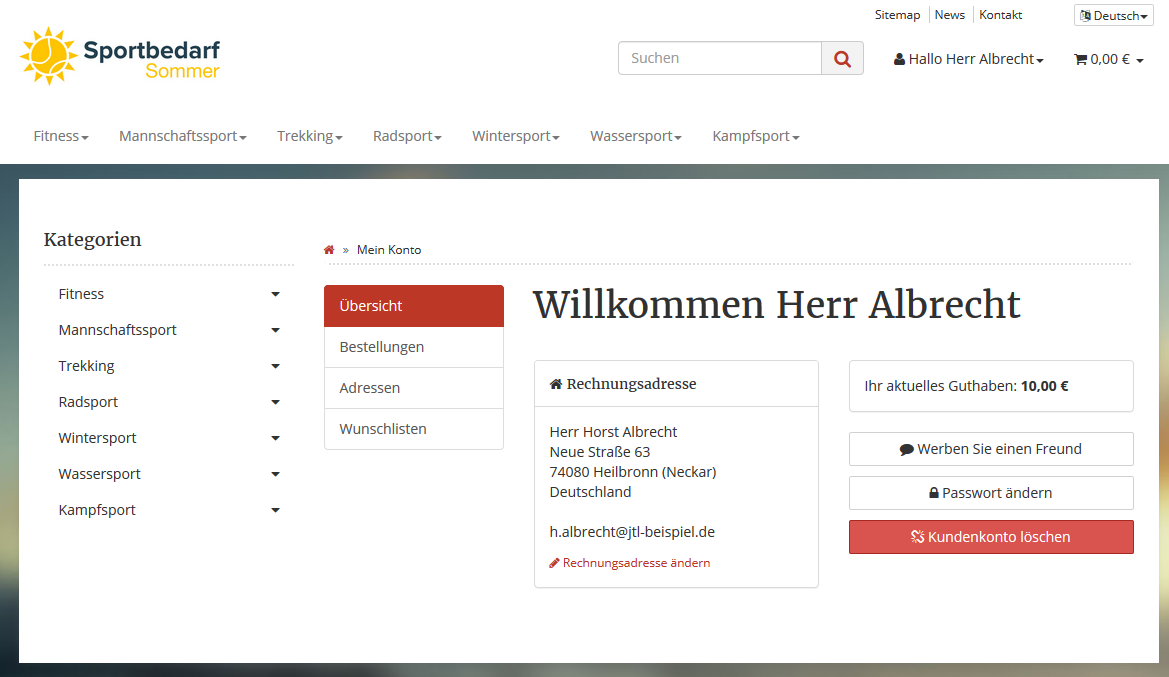 Guthaben im JTL-Shop