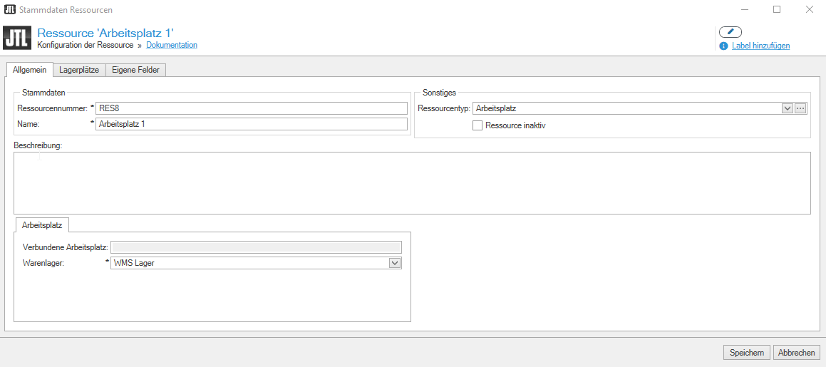 Arbeitsplatz Ressource
