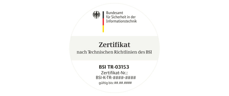 Muster-Zertifikat TR-03153 des BSI