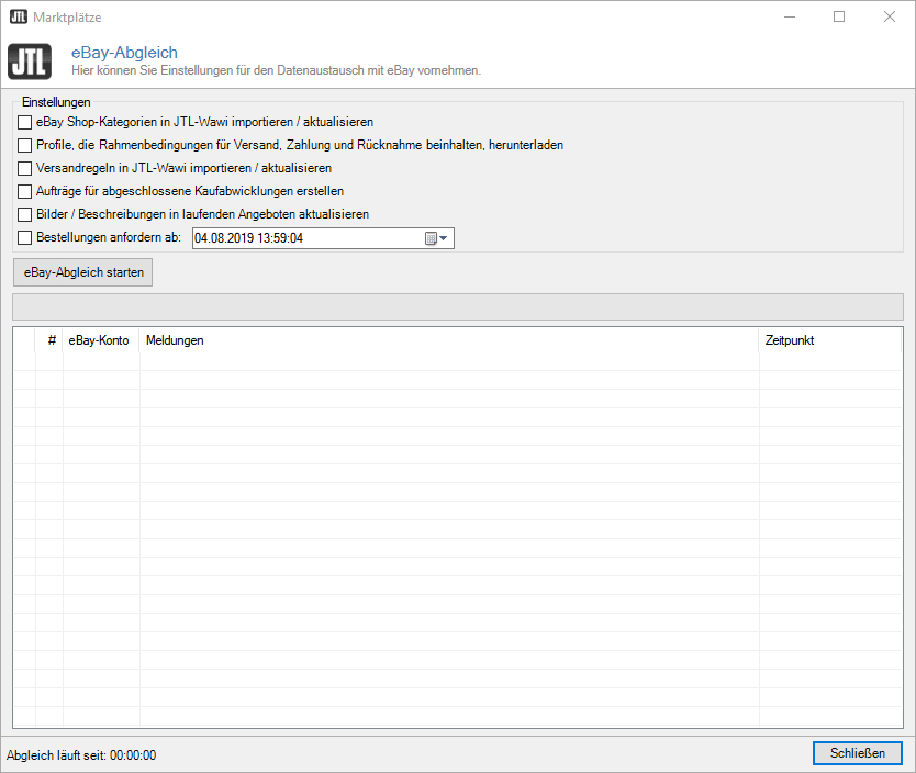 neues grafisches interface fuer bestellimport von ebay in jtl-wawi