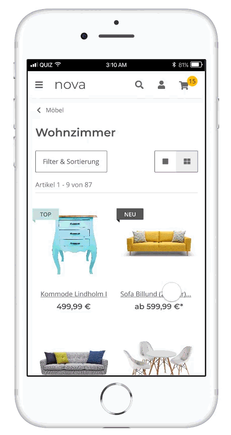 Zeigt als animiertes Gif die Kategorieansicht