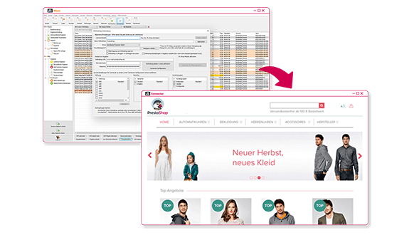 Screenshot JTL-Connector und Anbindung PrestaShop an JTL-Wawi
