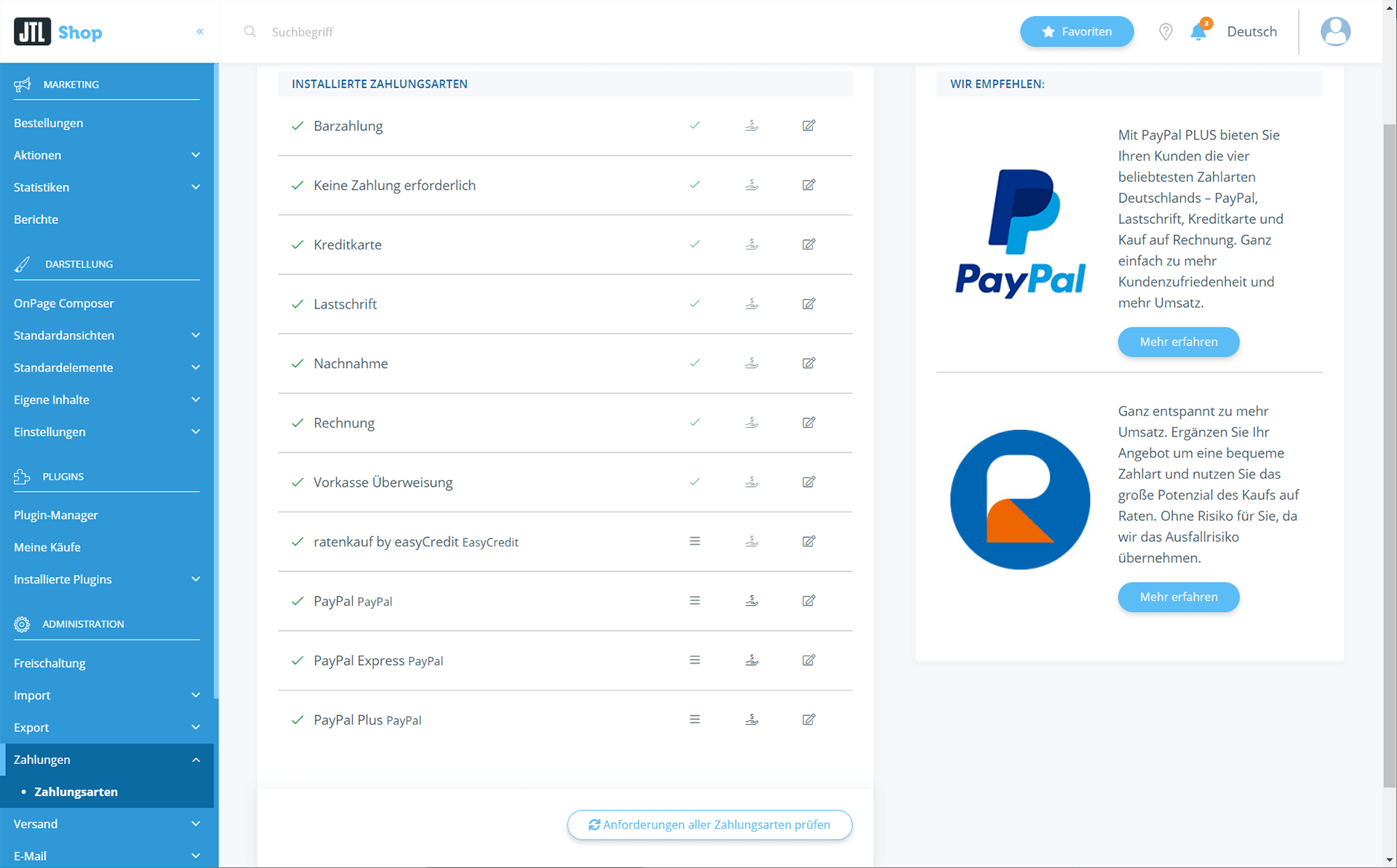 Sidebar Navigation JTL-Shop 5