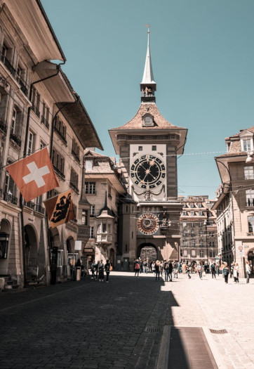 Uhrturm in Bern, Schweiz