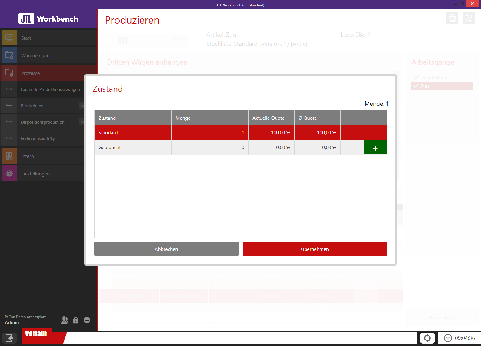 JTL-Workbench: Zustände nach Produktionsabschluss