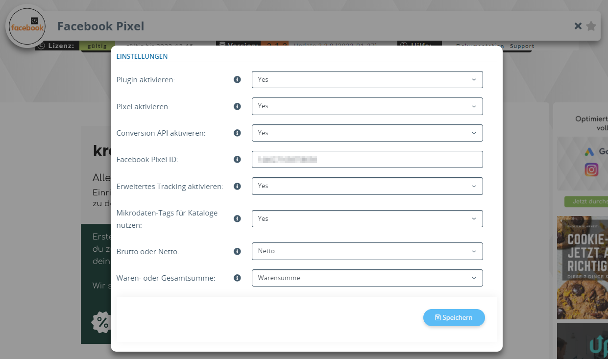 Social Commerce: Facebook Pixel Einstellungen