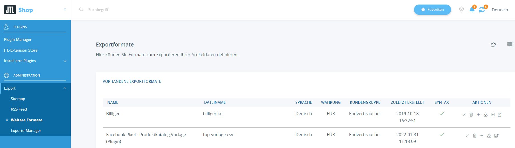 Social Commerce: Facebook Pixel Exportformate