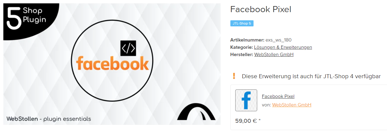 Social Commerce: Facebook Pixel WebStollen Plugin