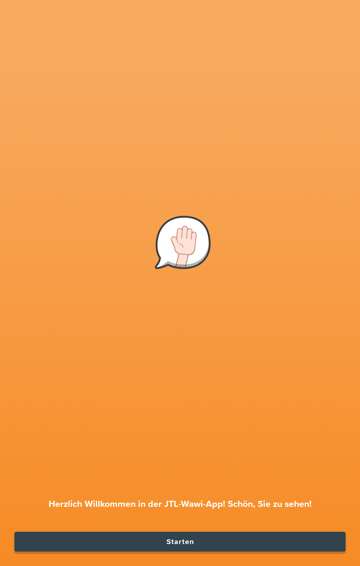 JTL-Wawi App Welcome Screen